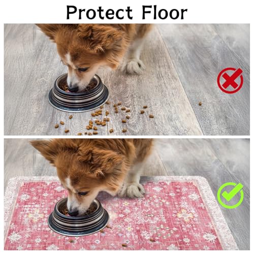 Pet Food Mats for Floor, Absorbent Dog Mat for Food and Water Dispenser, Quick Dry Dog Placemat Pet Supplies - view 3