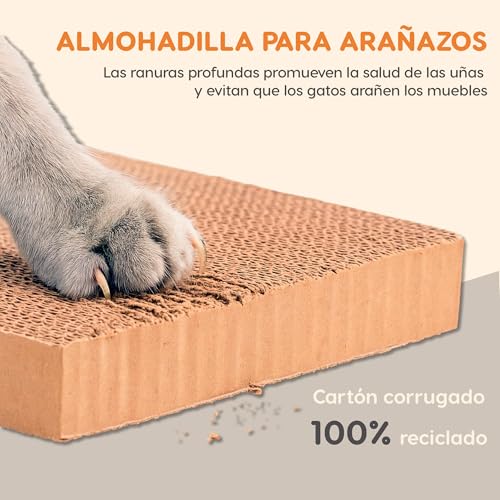 Polipets Cat Scratching House-Shaped Double-Story, Scratching Pad Made of Recyclable Corrugated Cardboard, Claw Sharpener Toy for Cats, Scratching Post, Cardboard Brown 31 x27x 18in - view 5