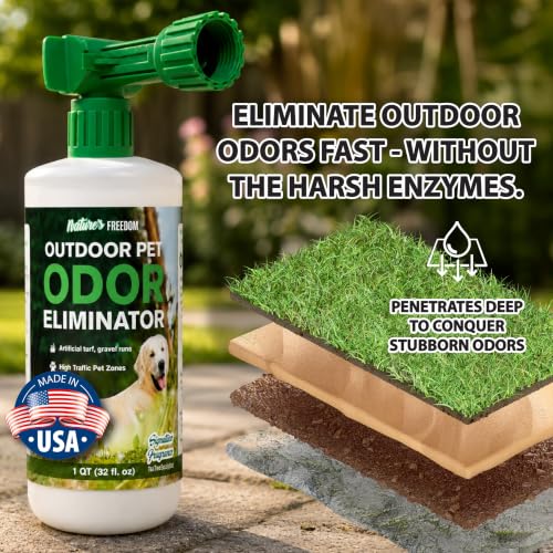 Outdoor Pet Odor Eliminator with Hose-End Sprayer – Quart Enzyme Cleaner for Dog & Cat Urine, Grass, Patios, Kennels & Decks - view 6