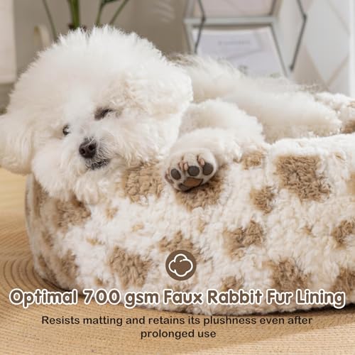 Donut Dog Bed, Calming Round Pet Bed for Small & Medium Dogs, Cats - view 5