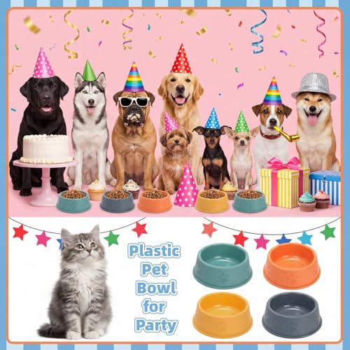 24 Pack Plastic Dog Bowl, 10 Oz Dog Cat Party Supplies - view 5