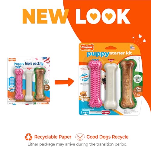 New Puppy Starter Kit, Puppy Teething Toys, 3 Pack, Pink - view 4