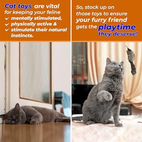 2 Inch Real Rabbit Fur Feathertail Cat Toy (2, Feathertail) - view 3