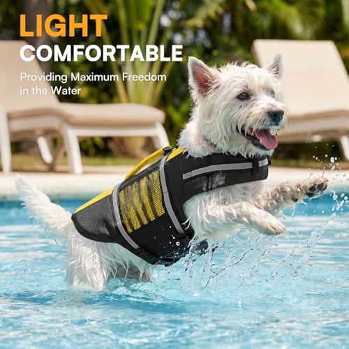 Dog Life Jacket for Large Dogs, Pet Life Vest with High Buoyancy - view 4
