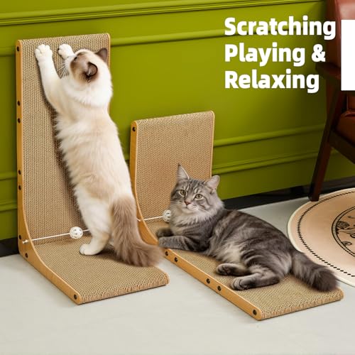 26.8 Inch Cardboard Cat Scratching Post, 2-Pack - view 7