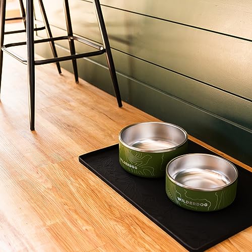 Silicone Pet Placemat Made with 100% Food-Grade Silicone Cone, BPA, PVC, and Phthalate-Free. Non-tocix, Dishwasher Safe Feeding mat for Bowls with Spill Catcher and Raised Mountain Logo - view 6