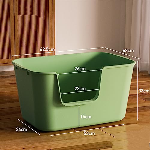 Extra Large Kitty Litter Box with High Sides, Anti-Splashing, Tool-Free Assembly, Multi Cat, Jumbo (Grey) 24.60" L x 16.92" W x 12.99" H - view 4