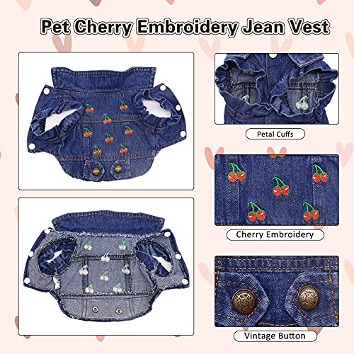 Pet Clothes Dog Jeans Jacket Denim Shirt Small Medium Dogs Lapel Vests - view 2