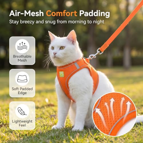 Cat Harness and Leash,Adjustable Cat Harness Escape Proof (Black-S) - view 2