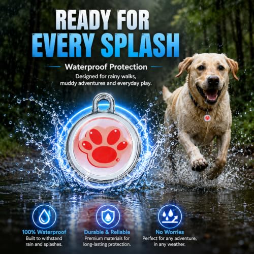 GPS Tracker for Dogs, Smart Pet Tracker Collar, Real-Time Location Tracking, Pet Location Tracker, No Monthly Fee, No SIM Card, IP68 Waterproof, History Log, Audible Alerts, iOS & Android Compatible - view 3