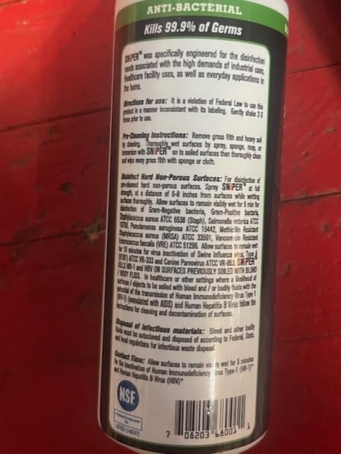 Hospital Disinfectant, Odor Eliminator & All-Purpose Cleaner, 4 Ounce Spray, 2-Pack - view 2