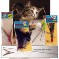 The Da Bird Super Pack (Includes 1 Da Bird Original 36" Single Pole Cat Toy, Feather Refill, Sparkly Attachment, Kitty Puff Attachment & Peacock Feather)