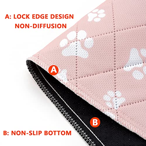 Washable Pee Pad for Dogs of 2Pack Reusable Puppy Non-Slip Pet Training Pads（Pink,31*36"） - view 4