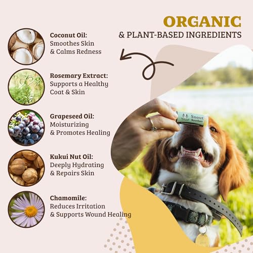 Snout Soother Bundle, Includes 2oz Tin + 0.15oz Stick, Dog Nose Balm for Chapped, Crusty and Dry Dog Noses, Organic, All Natural Ingredients, Packaging May Vary - view 3