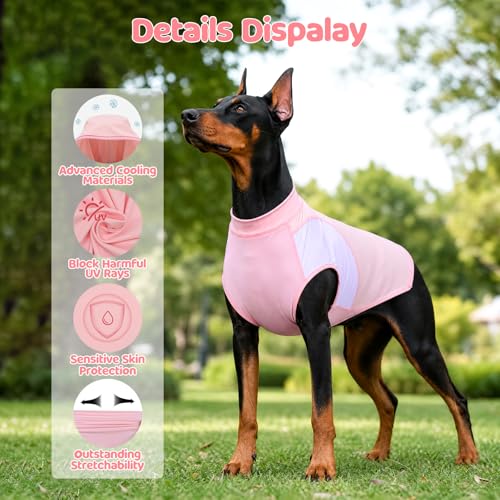 Dog Cooling Vest UPF 50+ Sun Protection Dog Shirt - Sleeveless Lightweight Vest for Meduim Dogs, Quick-Dry Pet T-Shirt, UV Protective Breathable Dog Clothes U-BX01M - view 6