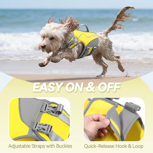 Dog Life Vest Neoprene Dog Swim Vest, XS, Alpha Yellow - view 3