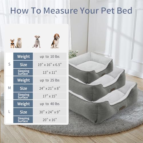 Dog Bed for Extra Small Dogs Breeds,Cat Bed,Puppy kennel bed,Deluxe Plush Dog Crate Beds,Comfy Durable Pet Sleeping bed,Washable rectangular dog bed & Non-Slip Bottom, Size (19"X16'' Grey) - view 5