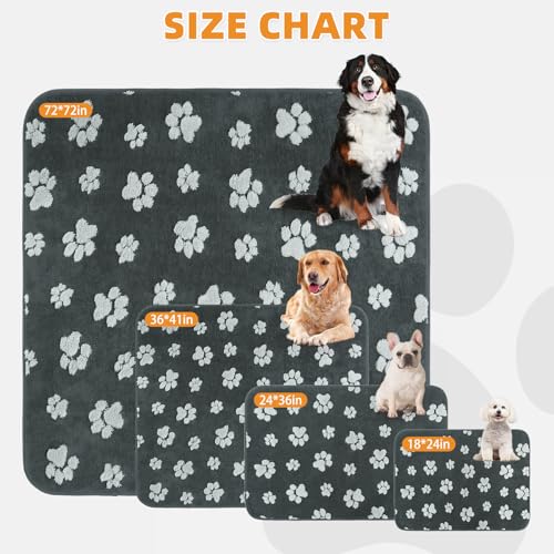 Washable & Waterproof Dog Whelping Pad, Super Absorbent & Soft Warm Plush Puppy Pads Potty Training, Quick Dry Reusable Pet Mats for Whelping Box Supplies,Playpen,Crate,24"*36" - view 2