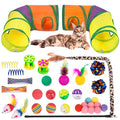 Cat Toys Set 33Pcs, Collapsible Play Tunnels for Indoor Cats