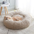Western Home Calming Donut Small Dog Cat Bed Washable Puppy Bed,24" Brown