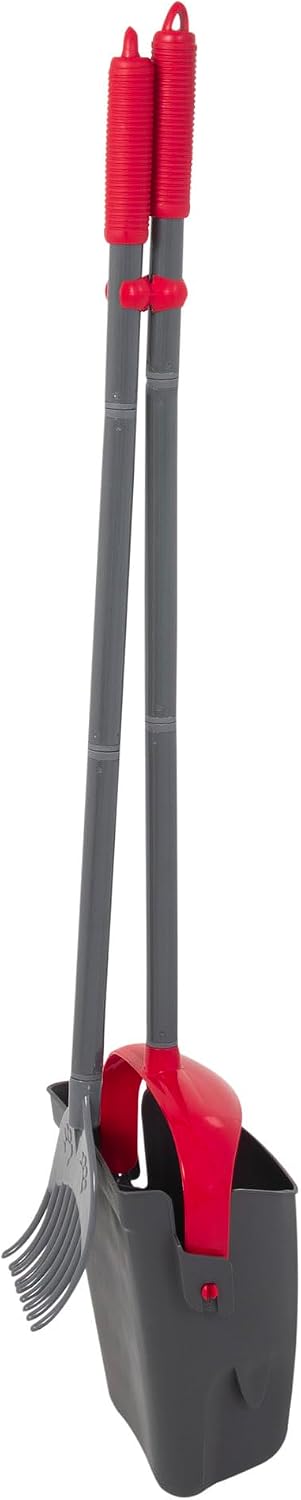 Pooper scooper for extra large dogs heavy duty, outside yard dog poop scoop pet waste clean up with bag attachment - 2 waste bags included | includes 2 waste bags plus an attachment to hold them, keeps hands clean while picking up after pets - view 5