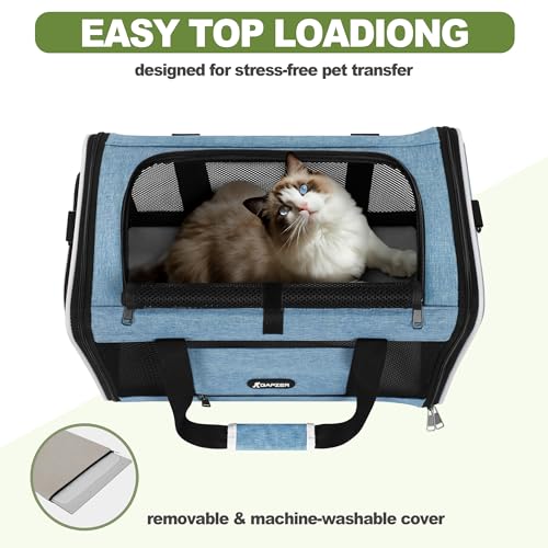 Cat Carrier 18 x 11 x 11 Top Loading Soft Pet Travel Bag Over 15lbs - view 6