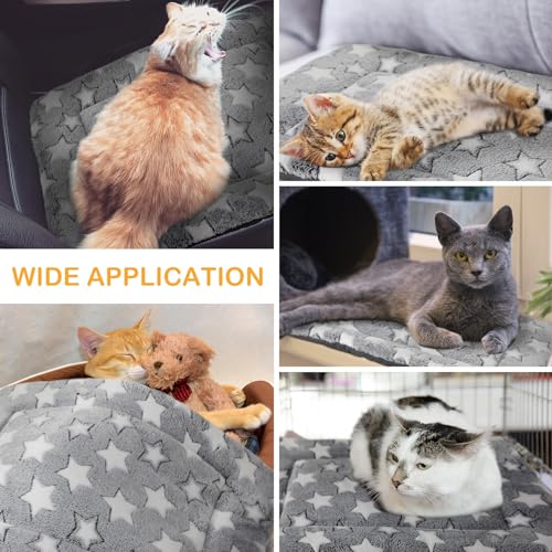 4 Pcs Dog Crate Pads Soft Warm,20 x 30 x 1.6 Inch,Star,Gray - view 5