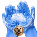 2-in-1 Cat and Dog Washing Gloves with 3000 Soft Bristles (Blue)