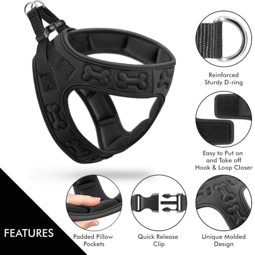Comfort Fit Dog Harness Soft Padded No Pull Harness with Adjustable Buckles for Small Medium Large Dogs Step in Pet Vest with Easy Control Handle for Walking Jogging Running Training Dogs & Puppies - view 5