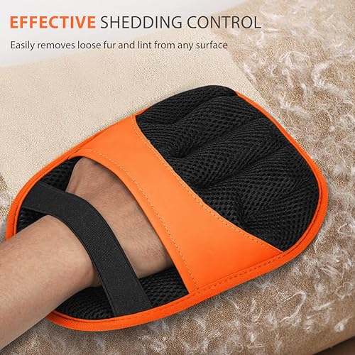 Pet Grooming Glove Set for Dogs & Cats - Professional Pet Hair Removal Glove with Free Nail Clippers and Silicone Finger Toothbrush - view 3