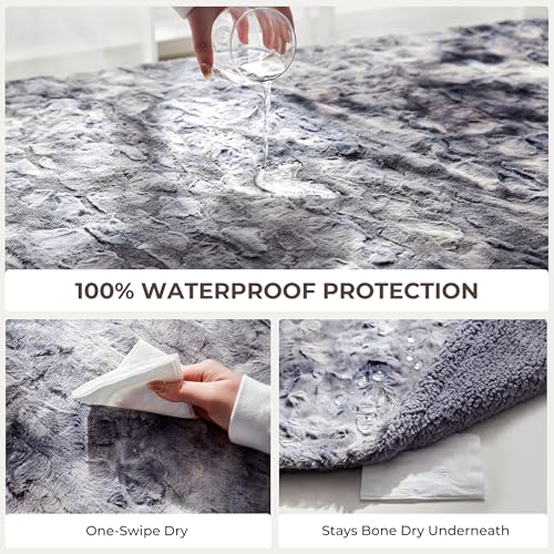 Waterproof Dog Blanket for Large Dogs, Fluffy Faux Fur, 50 X 60'' - view 3