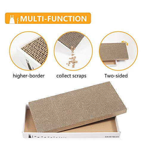 Cardboard Scratcher Pad Scratching post: Cat Scratch Pad,Cat Scratching Post with Durable&High Density Cardboard, Indoor Toy for Cat, Double-sided Design For double life (16.5x7.9x1.2 inches) - view 2