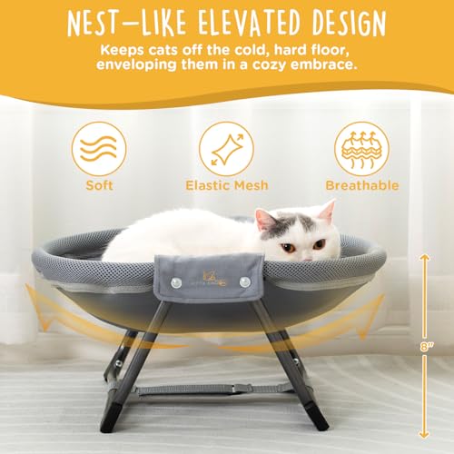 No-Assembly Folding Cat Hammock, Portable Elevated Cat Bed - view 2