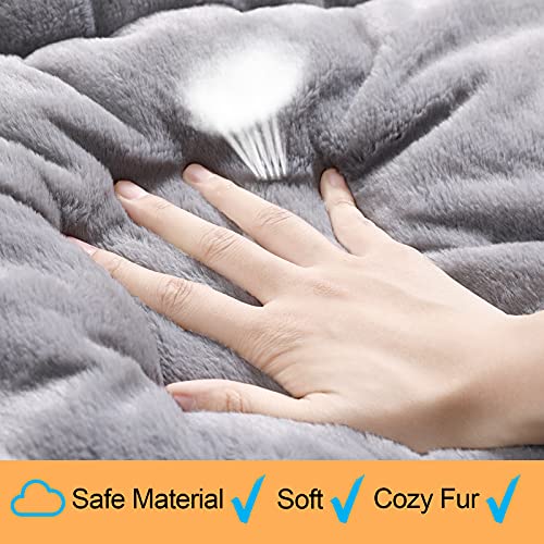 Dog Crate Pad Washable Dog Bed for Crate Medium Cozy Mat 36-Inch Gray - view 4