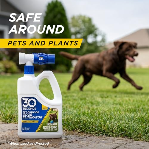 Outdoor Odor Eliminator for Pets, Dogs, For Grass, Turf, Lawns, Kennels & Dog runs, Enzyme Cleaner Hose Sprayer with Concentrate Refill (2 Pack - 64 Oz Hose End Sprayer) - view 7