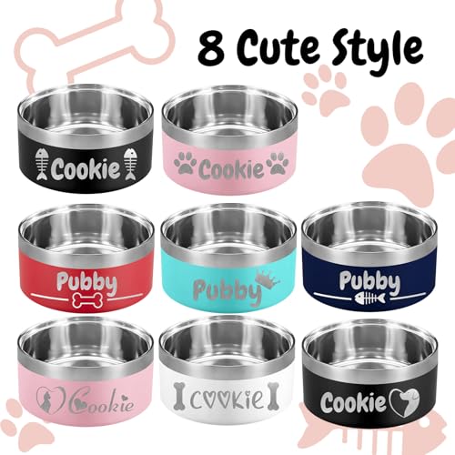 Custom Dog Bowl Personalized Dog Bowls with Name Stainless Steel Non-Slip - view 2