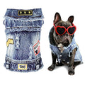 Pet Clothes Dog Jean Jacket Puppy Denim Lapel Vest Tank Top Apparel