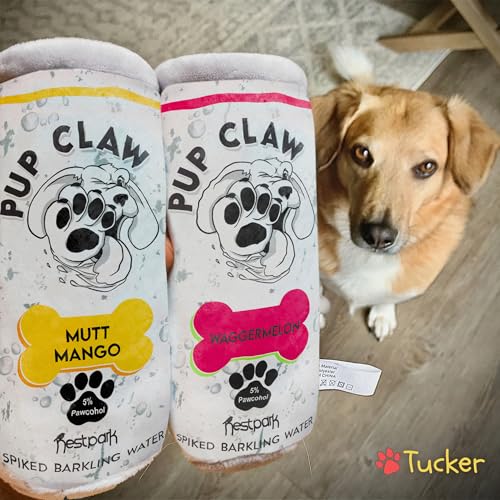 Pup Claw Dog Toys - Funny Cute Plush Dog Toys with Squeaker and Crinkle - Parody (2 Pack) (Tropical Pack) - view 3