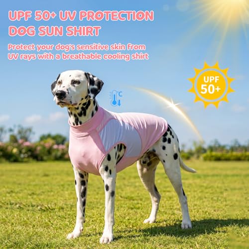 Dog Cooling Vest UPF 50+ Sun Protection Dog Shirt - Sleeveless Lightweight Vest for Meduim Dogs, Quick-Dry Pet T-Shirt, UV Protective Breathable Dog Clothes U-BX01M - view 2