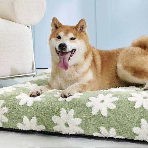 Cute Aesthetic Dog Bed for Crate,Jacquard Thick Pet Pillow 35x22 - view 6