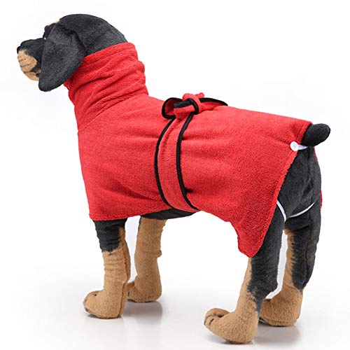 Dog Bathrobe Soft Super Absorbent Luxuriously 100% Microfiber Dog Drying Towel Robe with Belt,Pet Bath Towels, Dog Blanket,Quick Drying for Dog Cat Pet,Puppy Bath Towel, Machine Washable - view 2