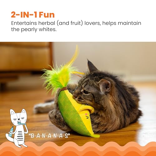 Kicker Peelin' Good Banana Dental Cat Toy with Catnip, 8" - view 2