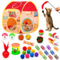 33PCS Cat Toys Variety Pack for Indoor Cats, Kitten Toys Cat Tunnel