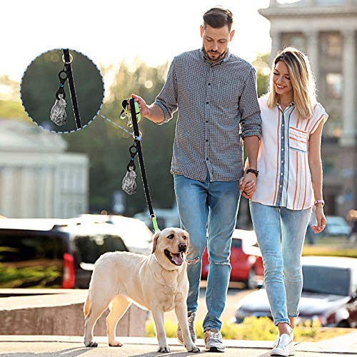 2 Pieces Dog Poop Bag Holder for Leash Waste Bag Carrier Dog Poop Bag Dispenser for Walking Running Bicycle Accessory (Black + Red) - view 7