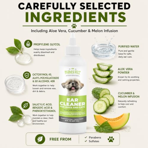 Dog Ear Cleaner – Pet Ear Wash to Support Itchy, Infection Prone Ears, Yeast and Wax. Advanced & Gentle Otic Cleaning Solution. Ear Drops for Dogs and Cats - 8 oz - view 6