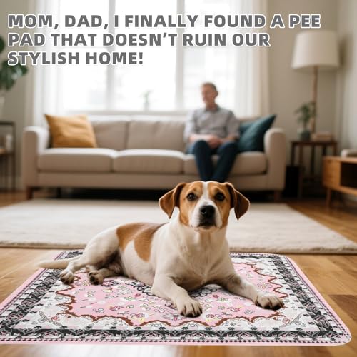 Washable Pee Pads for Dogs, 2 Pack Super Absorbent Reusable Puppy Training Pads Waterproof, Nonslip and Leak-Proof Dog Pee Pads, Large Pet Mats Whelping Pads for Floor, Crate, Couch, 36"x41" - view 3