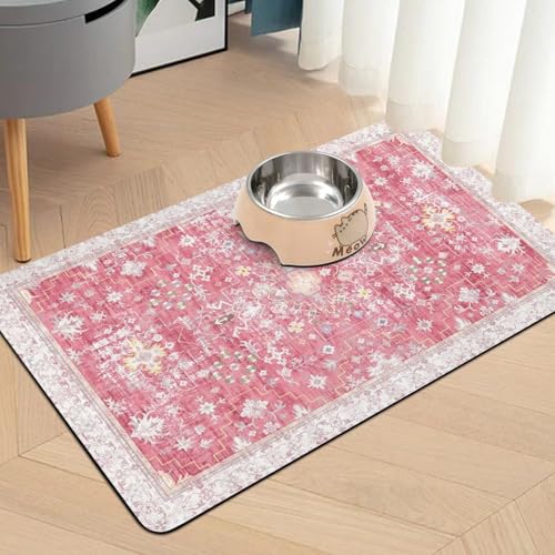 Pet Food Mats for Floor, Absorbent Dog Mat for Food and Water Dispenser, Quick Dry Dog Placemat Pet Supplies - view 2