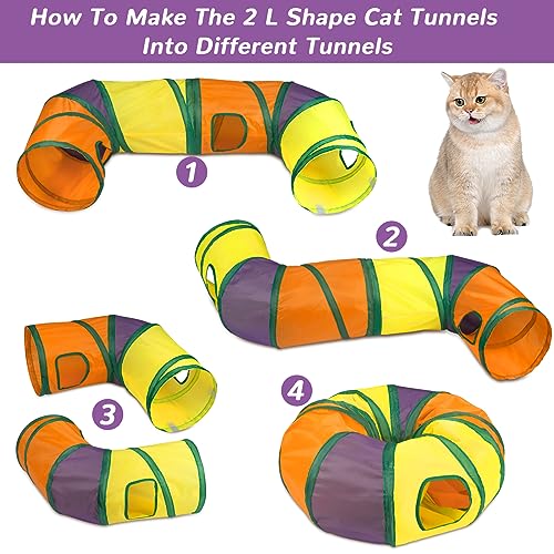 Cat Toys Set 33Pcs, Collapsible Play Tunnels for Indoor Cats - view 3
