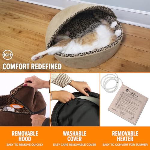 K&H Heated Cat Bed, Thermo-Kitty Bed Deluxe, Indoor, Safety Listed, 16in - view 4