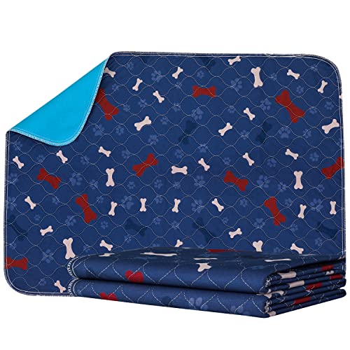 PetGroomer Washable Pee Pads - Dog & Puppy Potty Training, Waterproof, Non-Slip, Absorbing, Reusable Whelping Pads for Dog Playpen & Guinea Pig Cage Mat